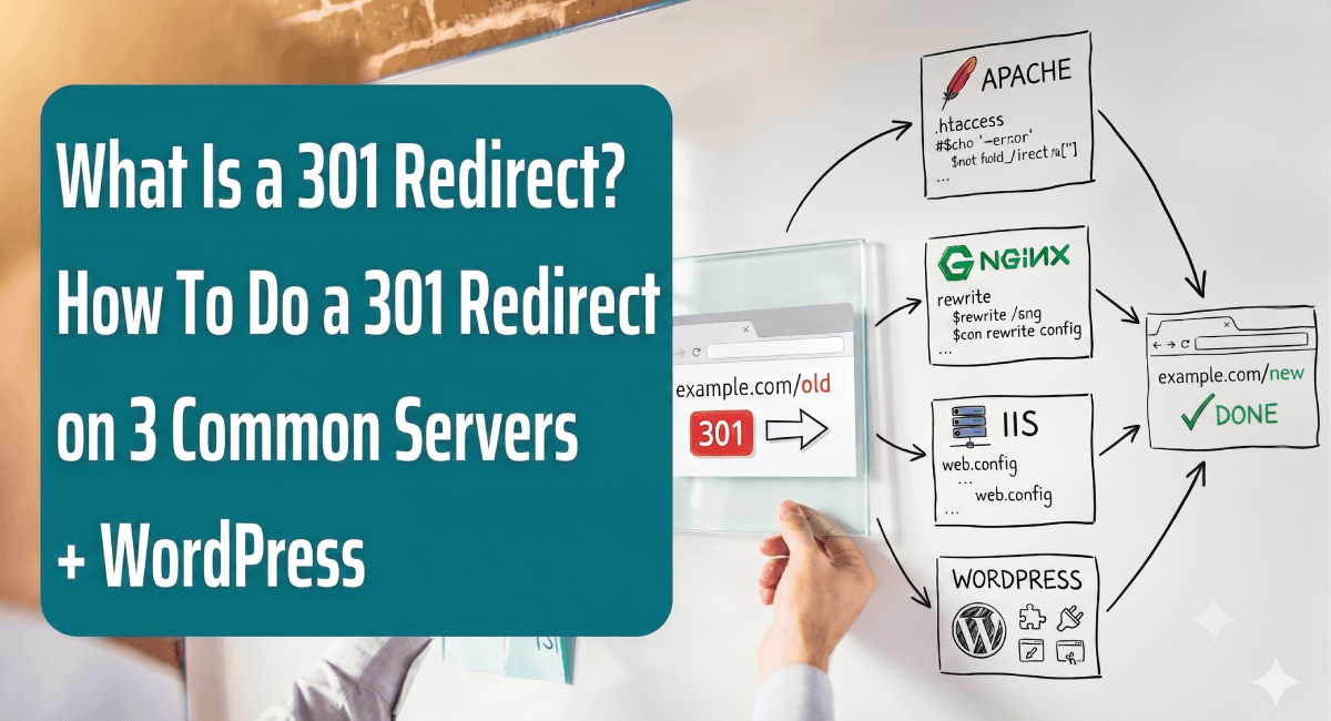 What Is a 301 Redirect? How To Do a 301 Redirect on 3 Common Servers + WordPress