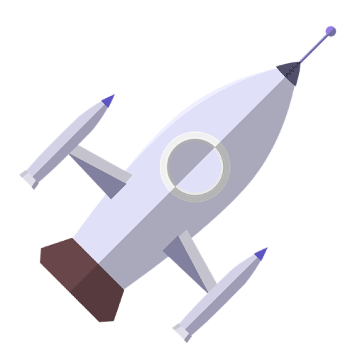 cartoon rocketship 