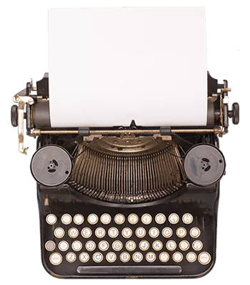 Typewriter representing content